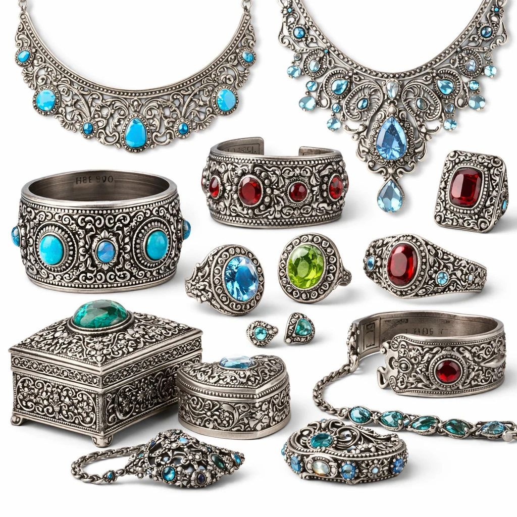 الفضة والمجوهرات